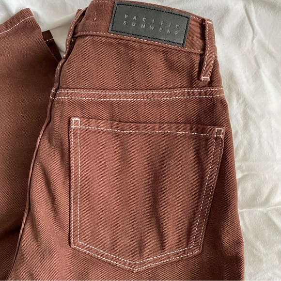 PacSun Brown High Rise Straight Leg Dad Jeans - Women’s Size 25 - Picture 5 of 7
